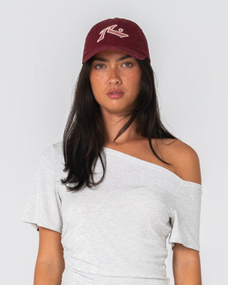 Womens Check Please Skate Cap in Cranberry