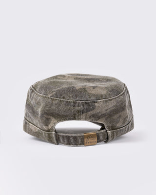 Womens Punked Camo Military Cap in Camo