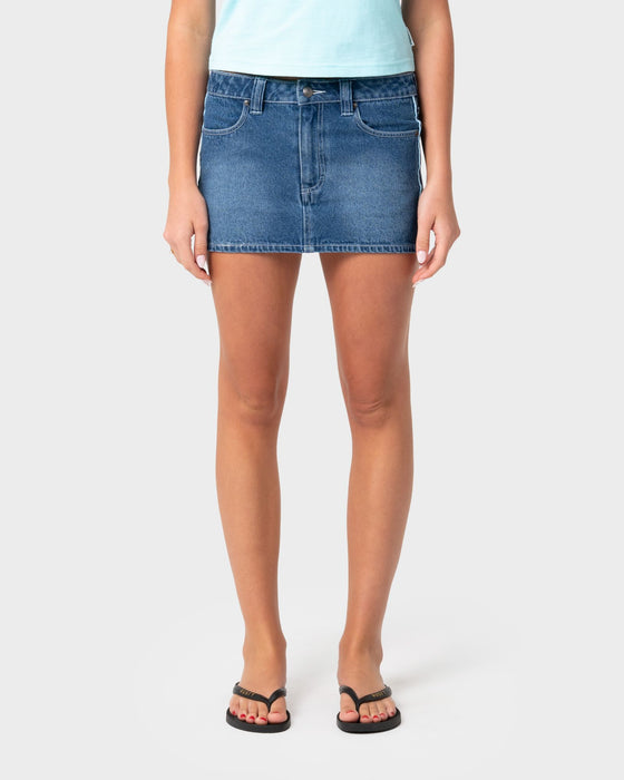 woman-wearing-flip-mommy-low-rise-mini-denim-skirt-2-0-in-blasted-middy-blue-blue