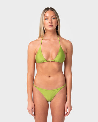 Woman wearing Shadow Multiway Ring Bikini Top in Sublime Green