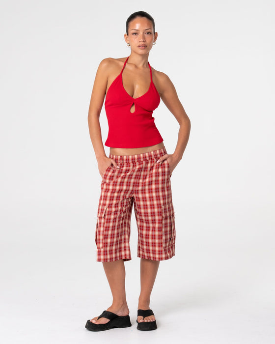 woman-wearing-emma-cut-out-skimmer-tank-in-red-2