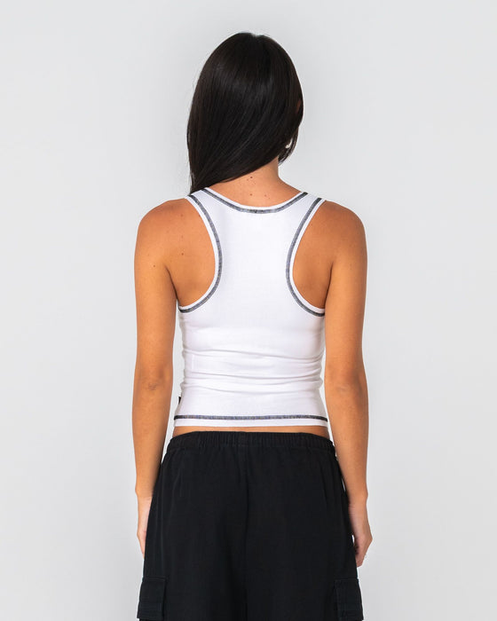 woman-wearing-dirrty-racer-tank-in-white