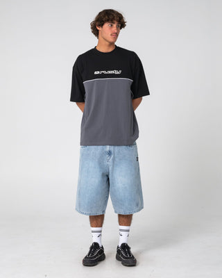 Man wearing Infinity Short Sleeve Tee in Steel