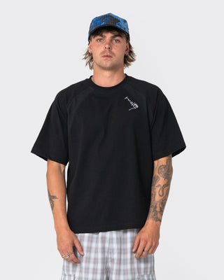 Man wearing Avalanche Short Sleeve Tee in Black