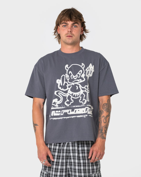 man-wearing-dababy-short-sleeve-tee-in-steel