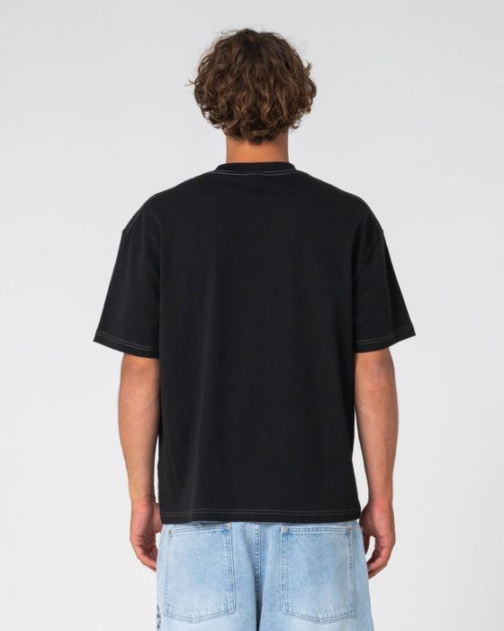 man-wearing-picky-short-sleeve-tee-in-black