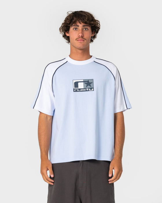 man-wearing-tekka-short-sleeve-tee-in-sky-blue
