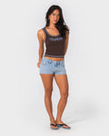 Punch Low Rise Micro Denim Short