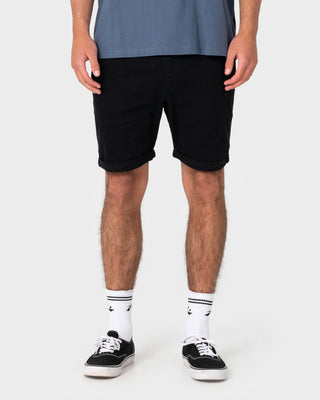 Man wearing Hooked On 18 Elastic Short in Black