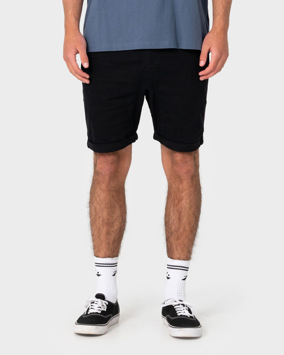 man-wearing-hooked-on-18-elastic-short-in-black