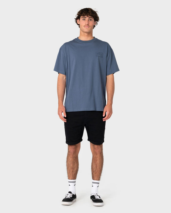 man-wearing-hooked-on-18-elastic-short-in-black
