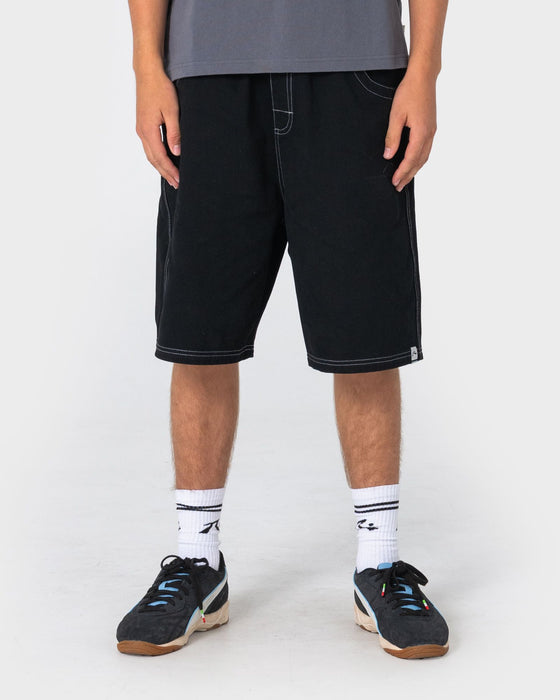 man-wearing-flip-daddy-elastic-baggy-short-in-black
