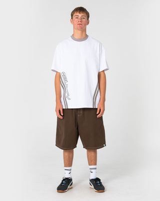Man wearing Flip Daddy Elastic Baggy Short in Pinecone
