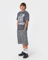 Screwdriva Plaid Cargo Short