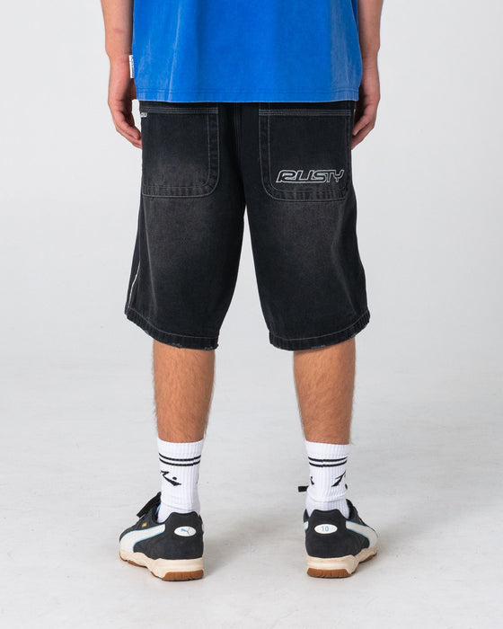 man-wearing-flip-daddy-loaded-jort-in-blasted-black-out