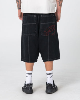 Man wearing Point Zero Engineered Jort in Black Out
