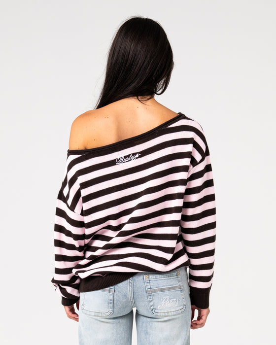 woman-wearing-stella-stripe-slouch-knit-in-java-pink