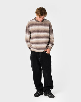 Man wearing Space Fluff Sweater in Brown