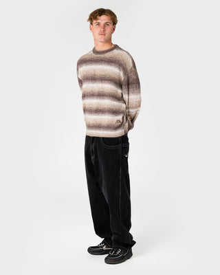 Man wearing Space Fluff Sweater in Brown