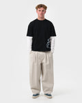 Static Half Elastic Baggy Pant