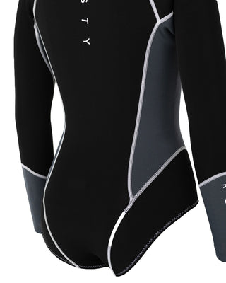 Women wearing Somersault 2mm Long Sleeve Springsuit Wetsuit in Black