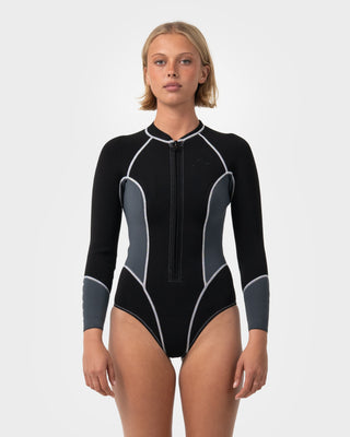 Women wearing Somersault 2mm Long Sleeve Springsuit Wetsuit in Contrast Stitch
