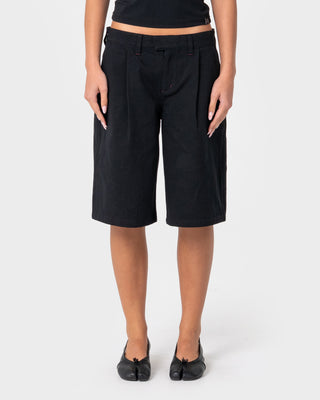 Woman wearing Clifford Low Rise Bermuda Short in Black