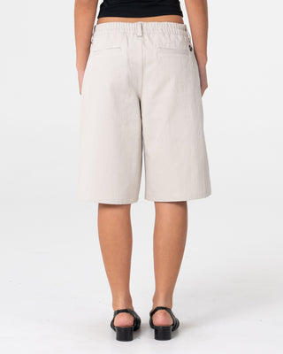 Woman wearing Clifford Low Rise Bermuda Short in Stone