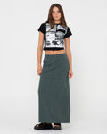 Billie Low Rise Ripstop Zip Off Maxi Skirt