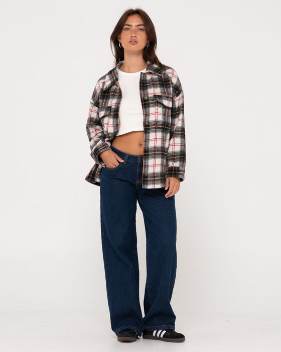 woman-wearing-stemming-long-sleeve-plaid-over-shirt-in-sage-leaf