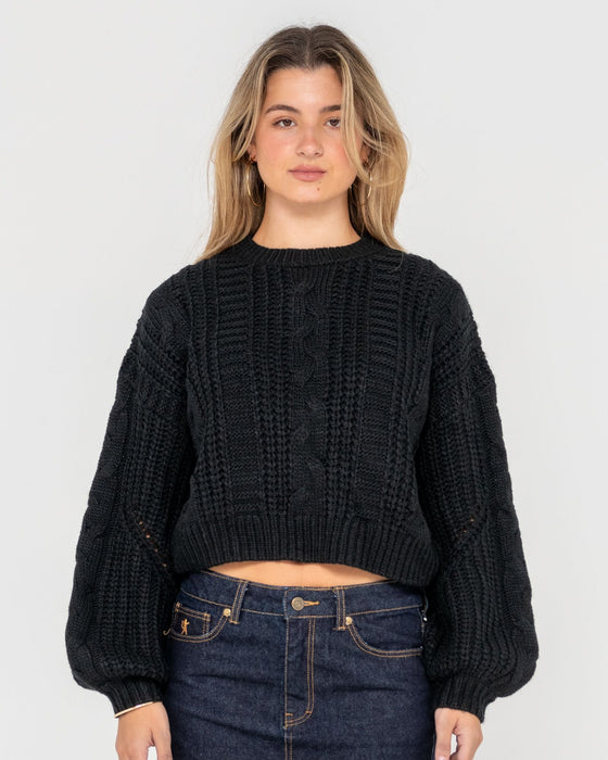 woman-wearing-folktale-crop-chunky-knit-in-black