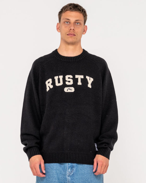 man-wearing-alpha-kappa-knitted-crew-in-black