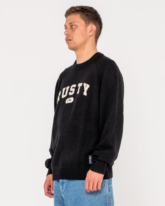 man-wearing-alpha-kappa-knitted-crew-in-black