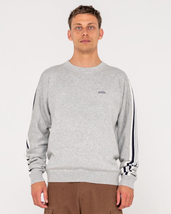 man-wearing-big-red-crew-neck-sweater-in-ultimate-grey