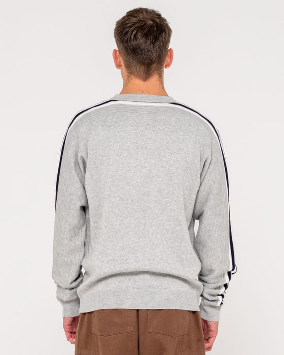 man-wearing-big-red-crew-neck-sweater-in-ultimate-grey