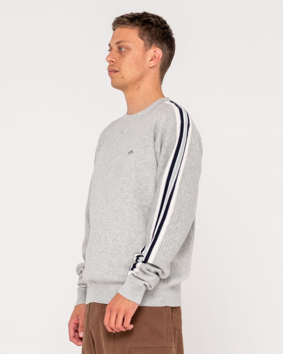 man-wearing-big-red-crew-neck-sweater-in-ultimate-grey