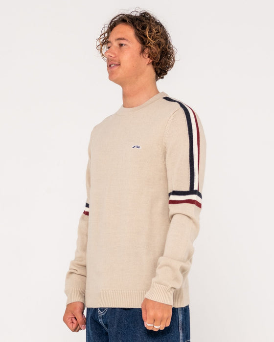 man-wearing-moritz-2-0-graffiti-r-crew-knit-sweater-in-oatmeal