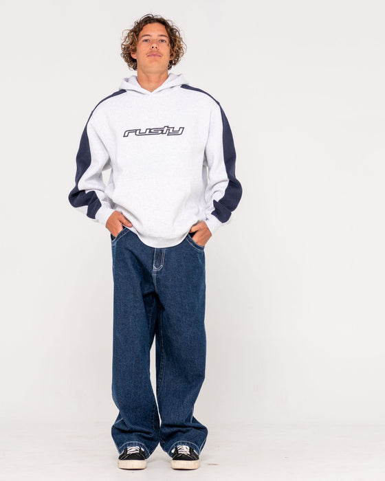 man-wearing-2k-sing-hooded-fleece-in-ecru-marle