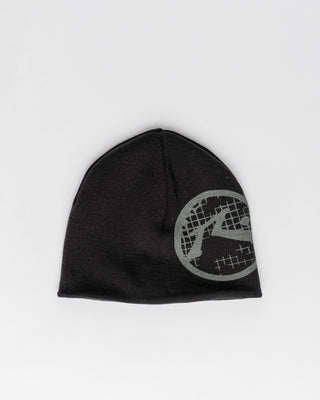 Mens Square Eye Reversible Beanie in Abbey Stone
