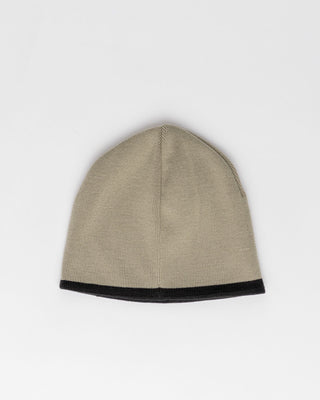 Mens Square Eye Reversible Beanie in Abbey Stone