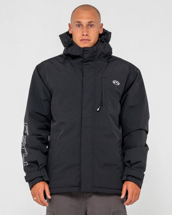 man-wearing-the-experience-waterproof-jacket-in-black