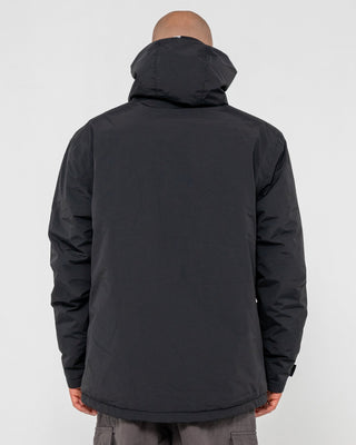Man wearing The Experience Waterproof Jacket in Black