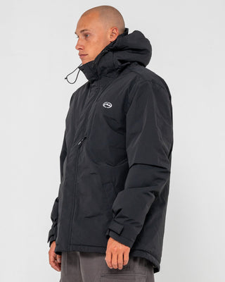 Man wearing The Experience Waterproof Jacket in Black