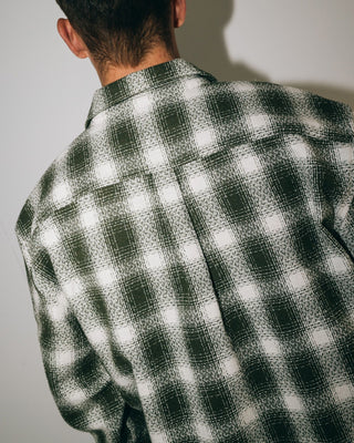 Man wearing Zeal Zip Thru Over Shirt in Army Green