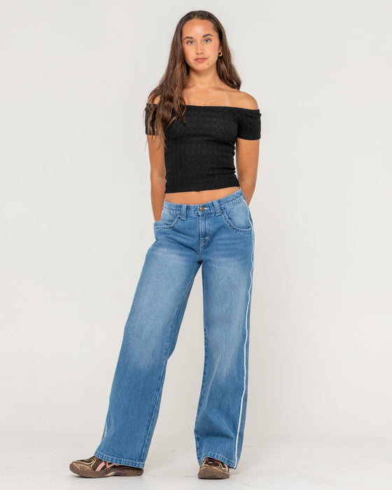 woman-wearing-flip-mommy-low-rise-wide-leg-denim-jean-in-blasted-middy-blue-blue