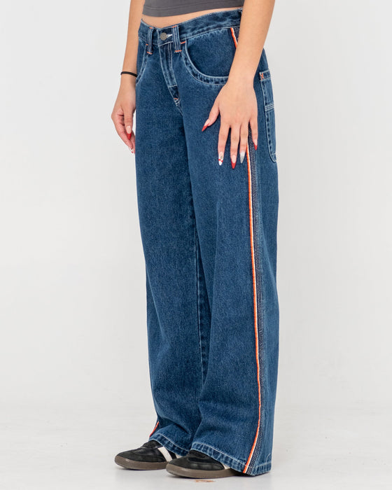 woman-wearing-flip-mommy-low-rise-wide-leg-denim-jean-in-deep-sea-blue