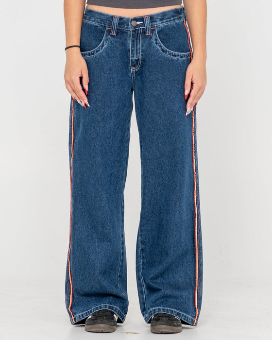 woman-wearing-flip-mommy-low-rise-wide-leg-denim-jean-in-deep-sea-blue