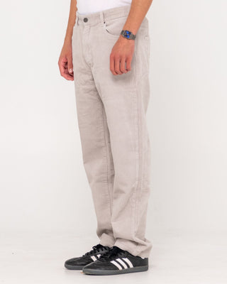 Man wearing Rifts 5 Pkt Pant in Oyster Grey