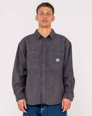 Man wearing Cobra Over Shirt in Coal