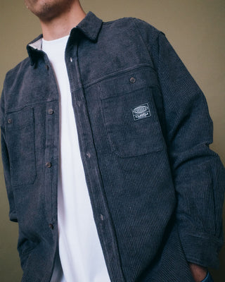 Man wearing Cobra Over Shirt in Coal